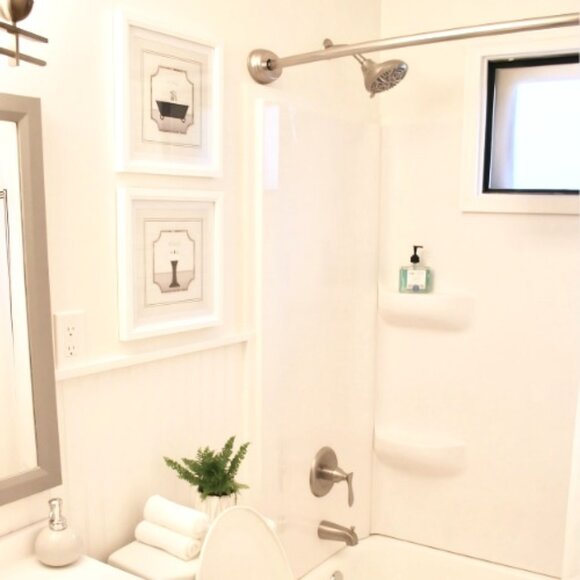 White Bathroom Wall Art 2 Piece Set - Picture 2 of 7